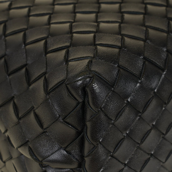 Bottega Veneta Black Intrecciato Nappa Andiamo Medium Bag