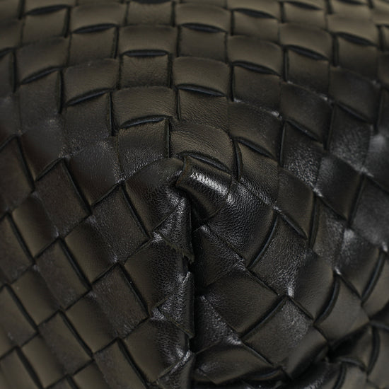 Bottega Veneta Black Intrecciato Nappa Andiamo Medium Bag
