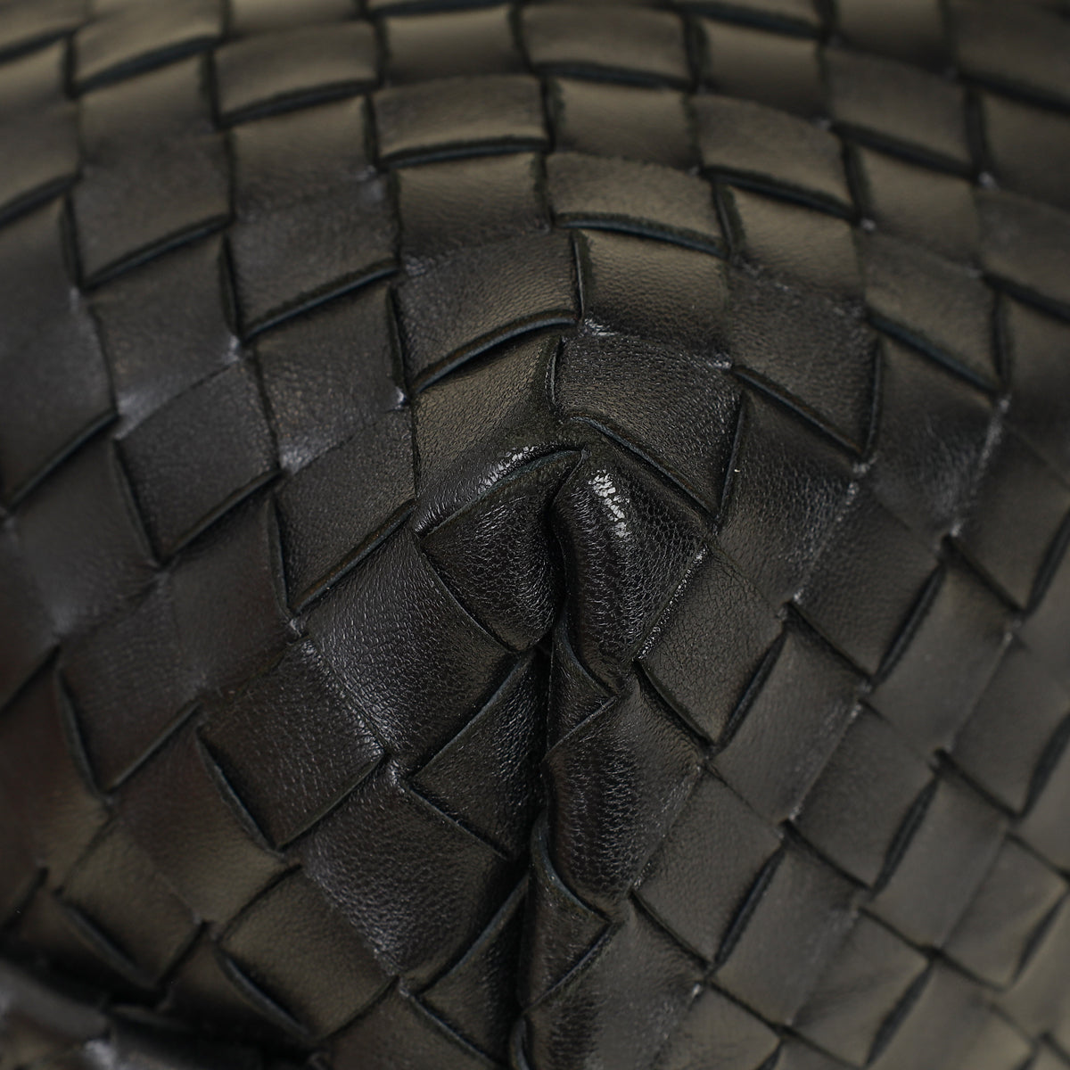 Bottega Veneta Black Intrecciato Nappa Andiamo Medium Bag