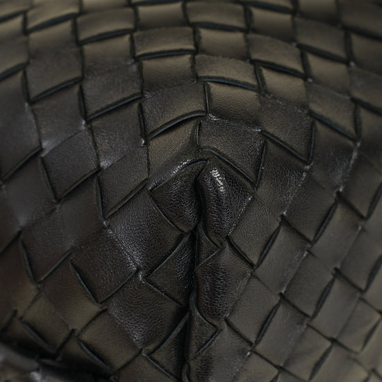 Bottega Veneta Black Intrecciato Nappa Andiamo Medium Bag