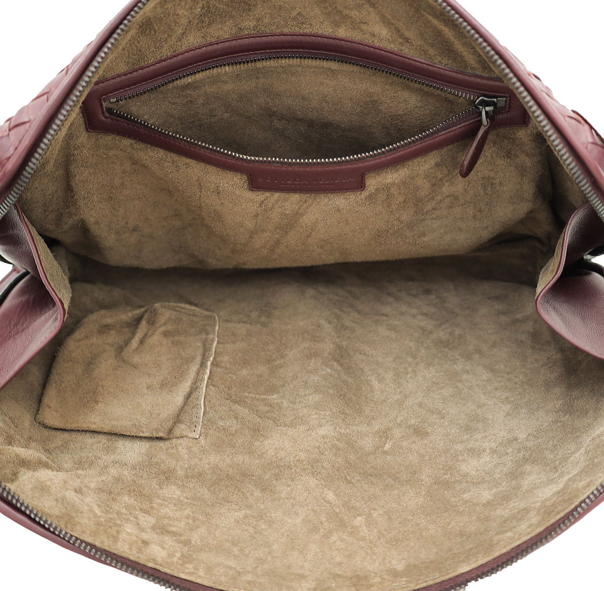 Bottega Veneta Dark Burgundy Intrecciato Woven Nappa Leather Large Nodini  Crossbody Bag - Yoogi's Closet
