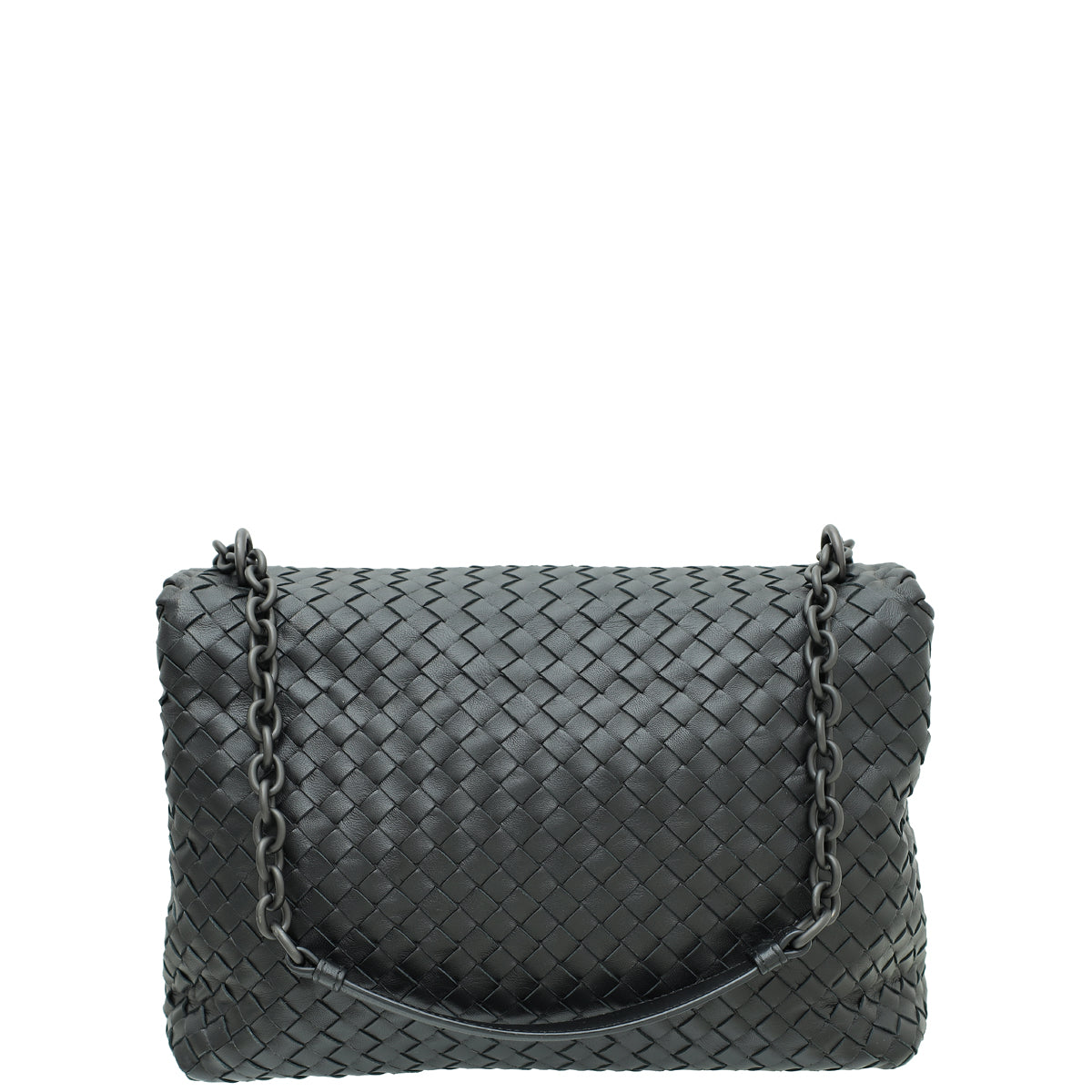Bottega Veneta Black Intrecciato Nappa Olimpia Medium Bag-Bottega Veneta-THE CLOSET