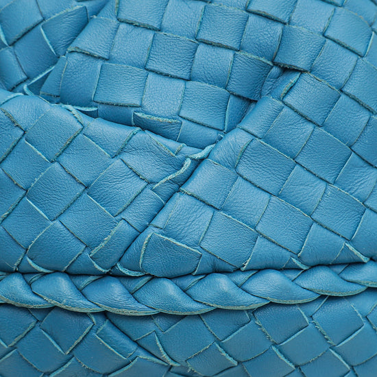 Bottega Veneta Blue Intrecciato Nappa Hobo Large Bag