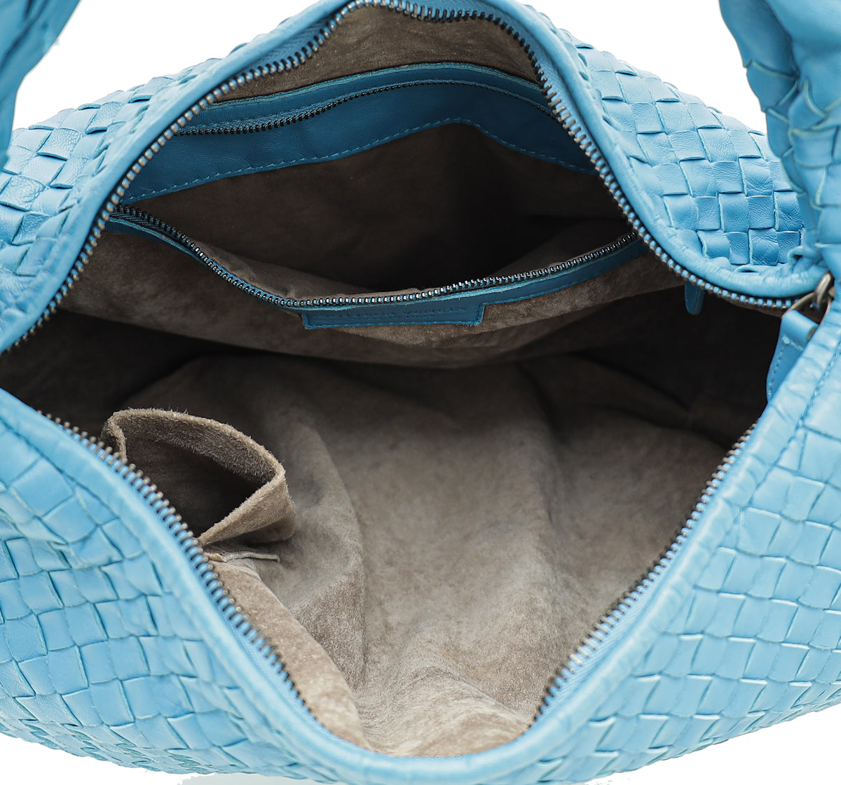 Bottega Veneta Blue Intrecciato Nappa Hobo Large Bag