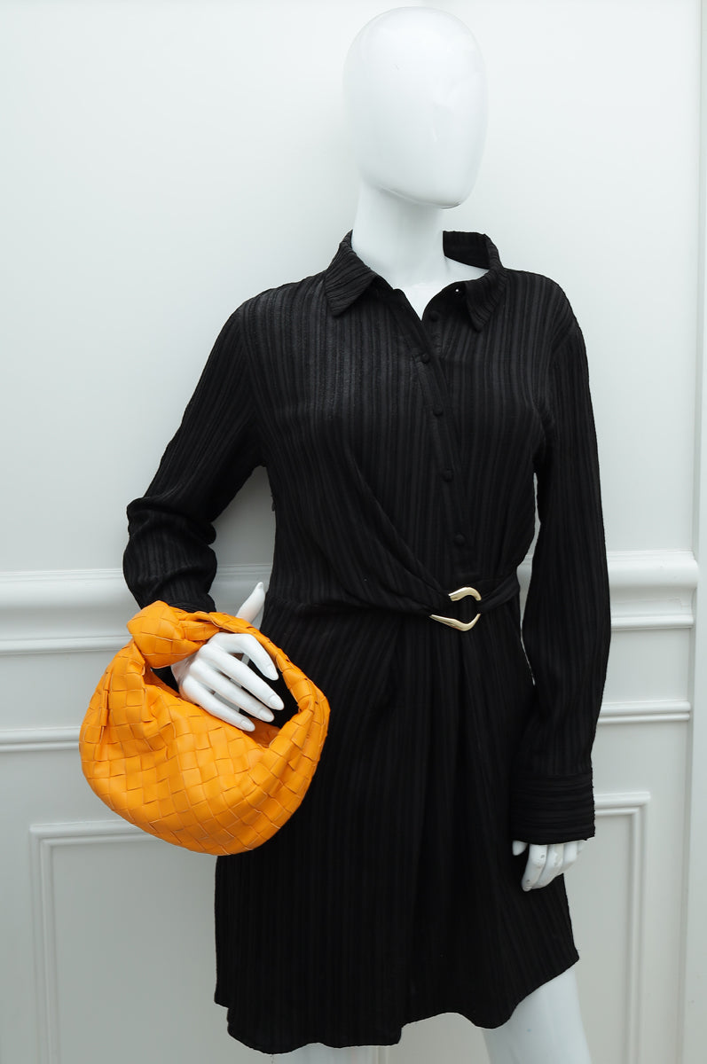 Load image into Gallery viewer, Bottega Veneta Orange Intrecciato Nappa Jodie Mini Bag
