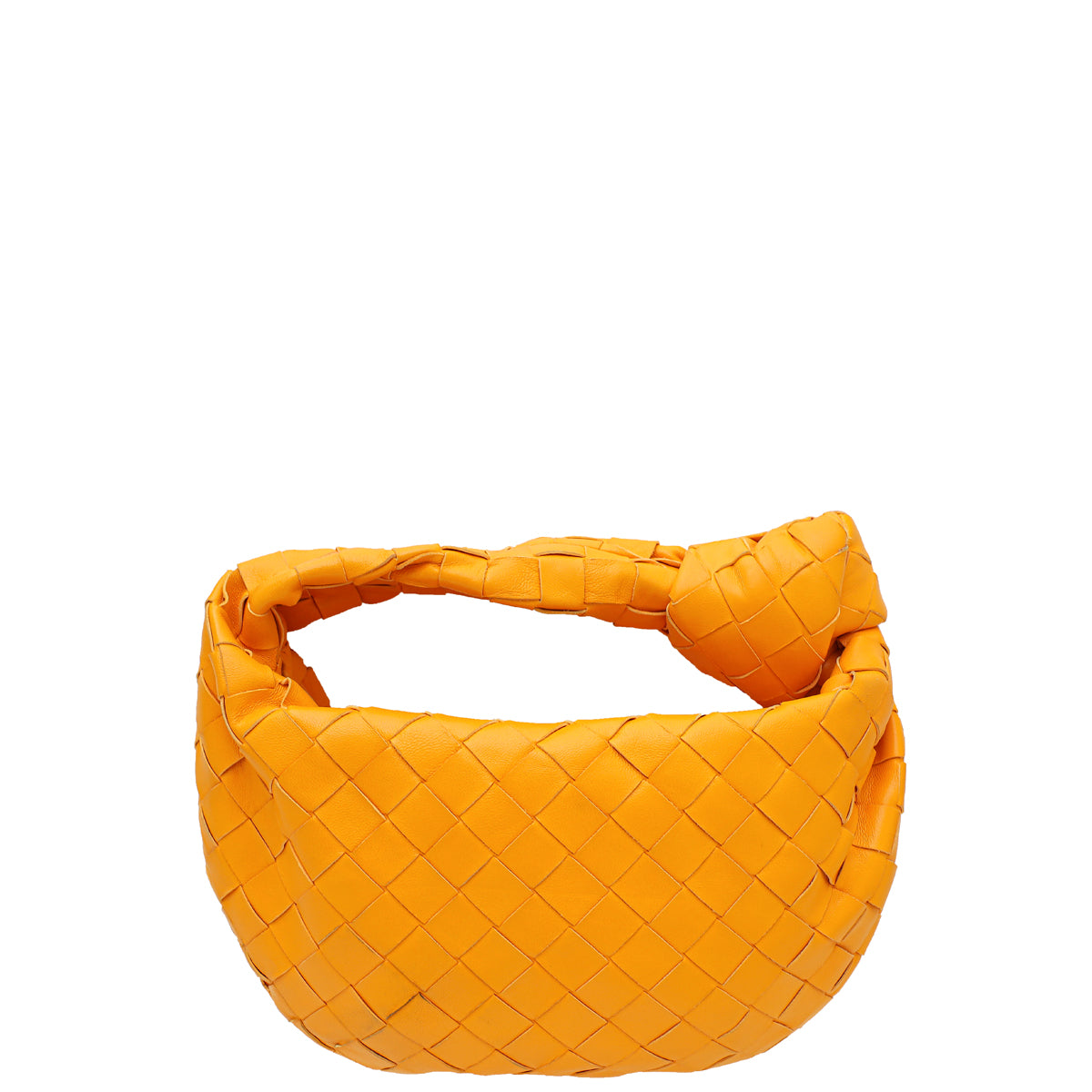 Bottega Veneta Orange Intrecciato Nappa Jodie Mini Bag-Bottega Veneta-THE CLOSET