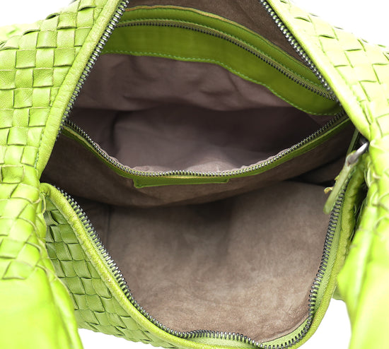 Bottega Veneta Lime Greem Intrecciato Nappa Hobo Bag