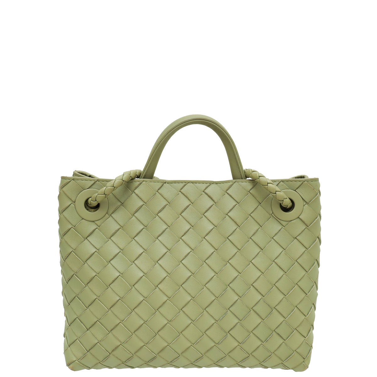 Bottega Veneta Travertine Intrecciato Nappa Andiamo Small Bag-Bottega Veneta-THE CLOSET