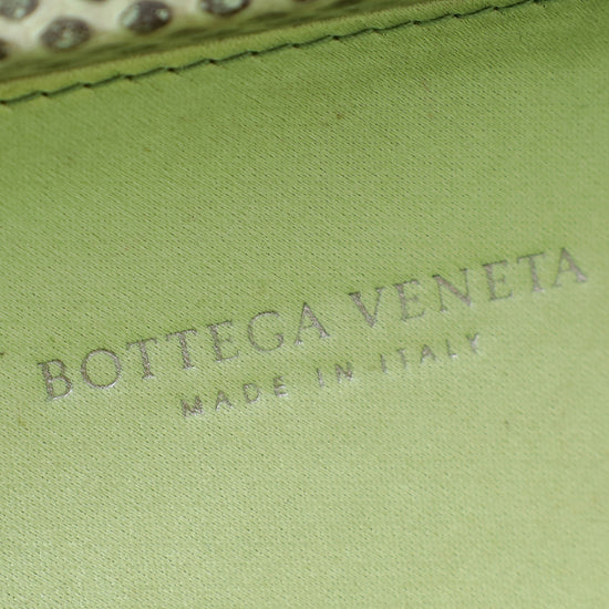 Bottega Veneta Light Green Satin Ayers Stretch Knot Clutch