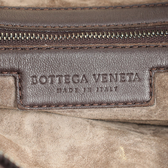 Bottega Veneta Chocolate Brown Intrecciato Veneta Hobo Large Bag