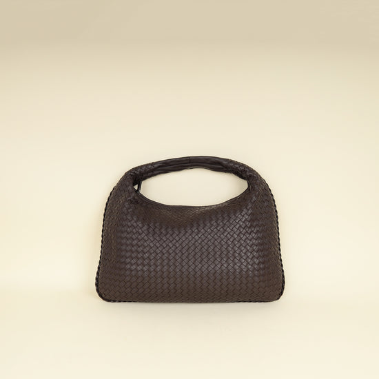 Bottega Veneta Chocolate Brown Intrecciato Veneta Hobo Large Bag