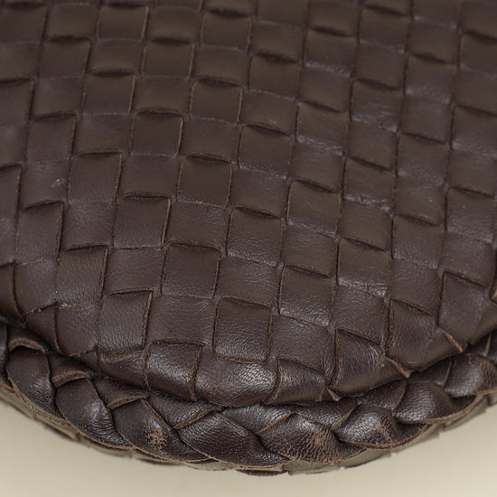 Bottega Veneta Chocolate Brown Intrecciato Veneta Hobo Large Bag