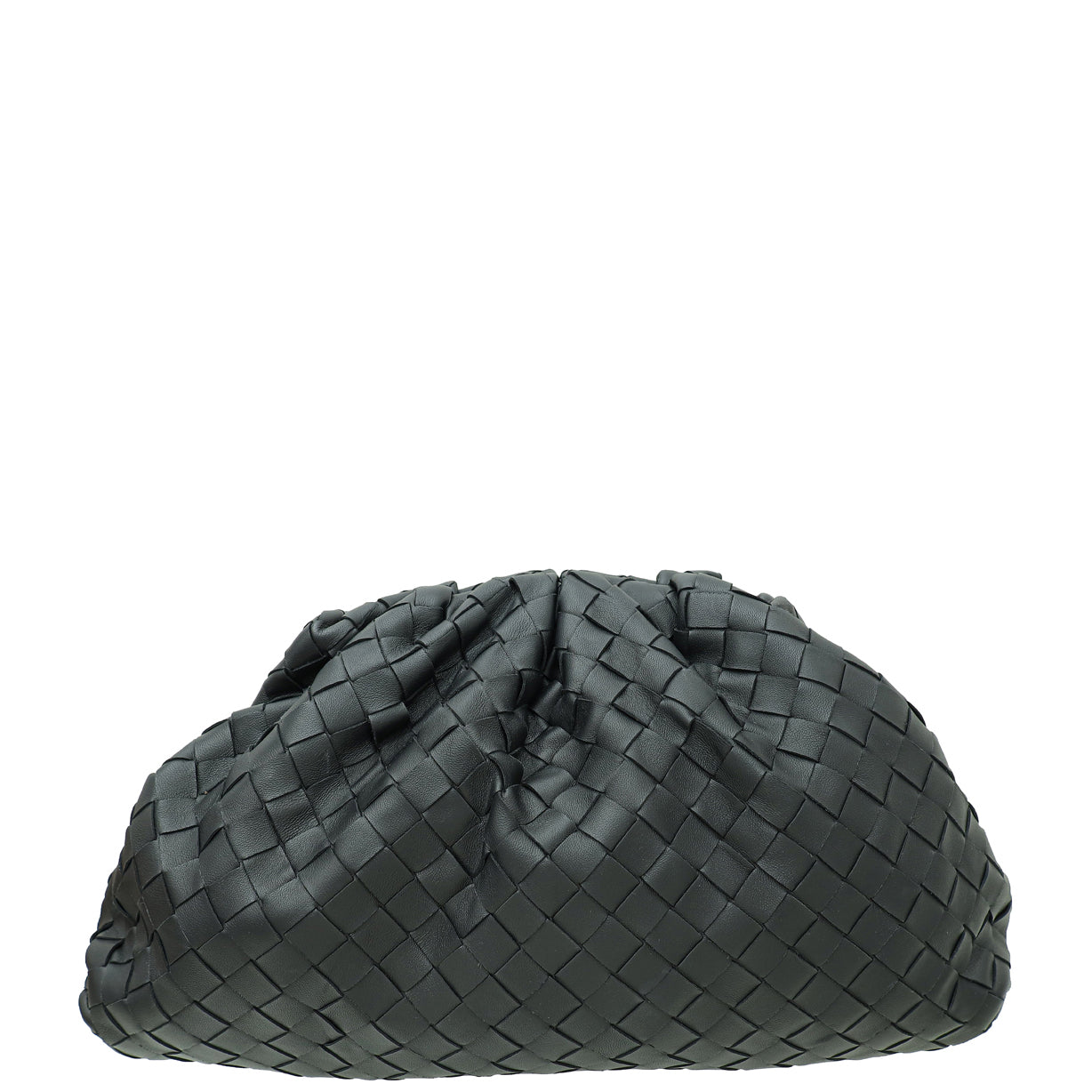 Bottega Veneta Black Intrecciato Nappa Pouch Clutch-Bottega Veneta-THE CLOSET