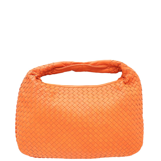 Bottega Veneta Orange Intrecciato Nappa Veneta Hobo Bag