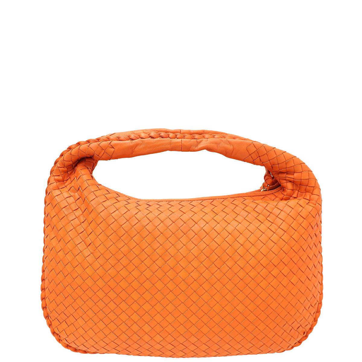 Bottega Veneta Orange Intrecciato Nappa Veneta Hobo Bag-Bottega Veneta-THE CLOSET
