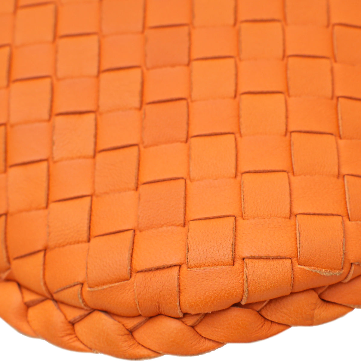 Bottega Veneta Orange Intrecciato Nappa Veneta Hobo Bag