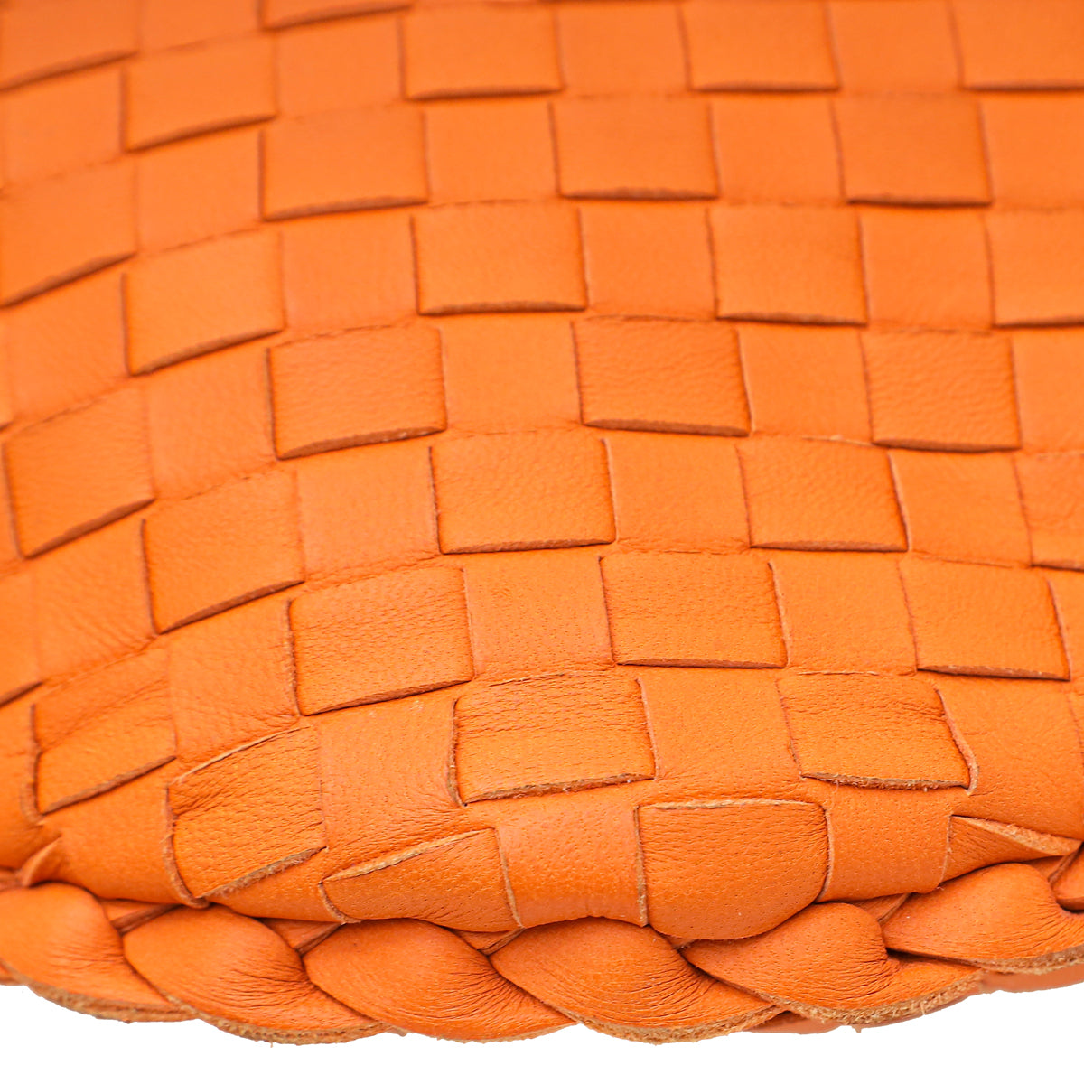 Bottega Veneta Orange Intrecciato Nappa Veneta Hobo Bag