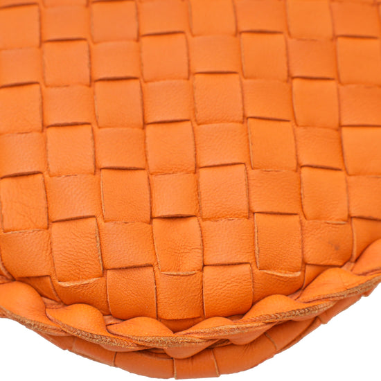 Bottega Veneta Orange Intrecciato Nappa Veneta Hobo Bag