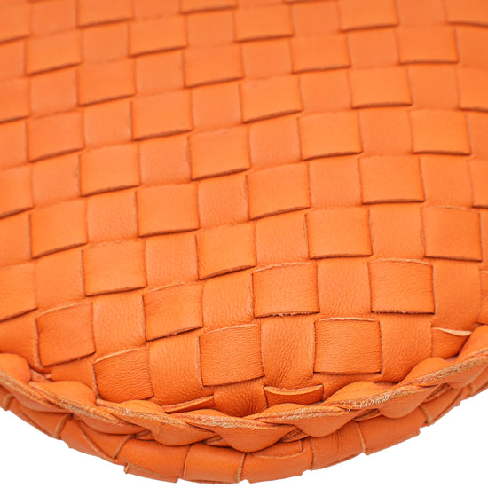 Bottega Veneta Orange Intrecciato Nappa Veneta Hobo Bag