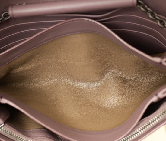 Bottega Veneta Deep Mauve Intrecciato Chain Wallet-Bottega Veneta-THE CLOSET