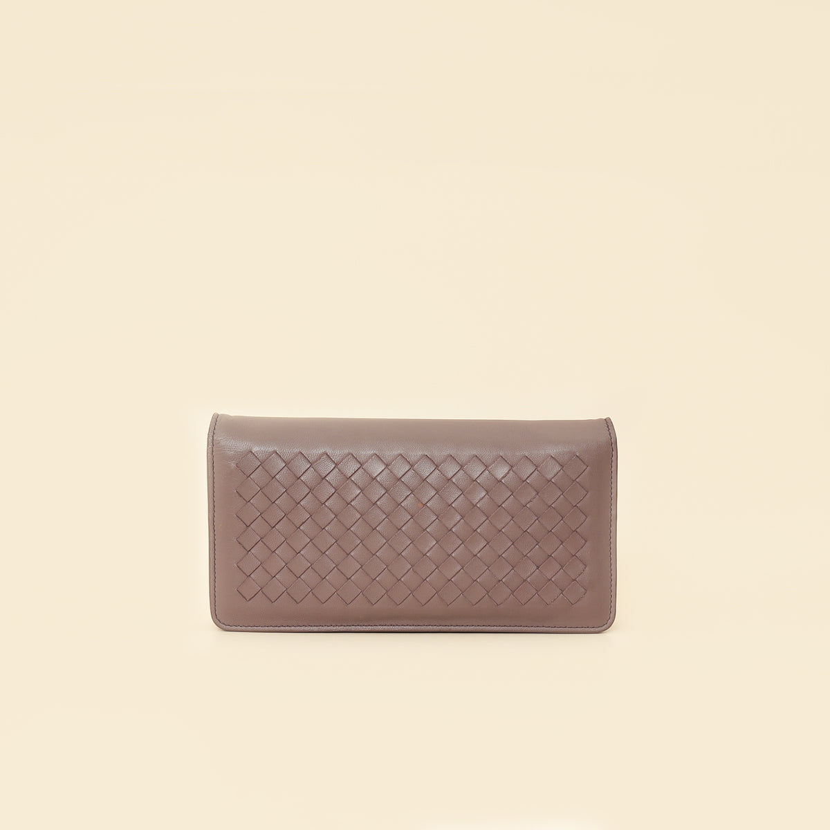 Bottega Veneta Deep Mauve Intrecciato Chain Wallet-Bottega Veneta-THE CLOSET