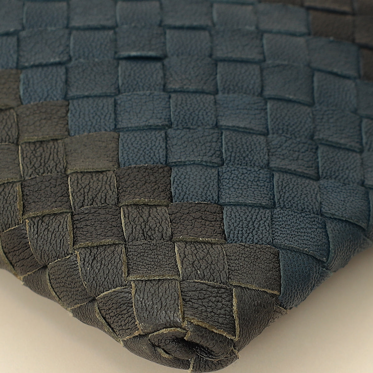 Bottega Veneta Tricolor Striped Intrecciato Zipped Pouch-Bottega Veneta-THE CLOSET