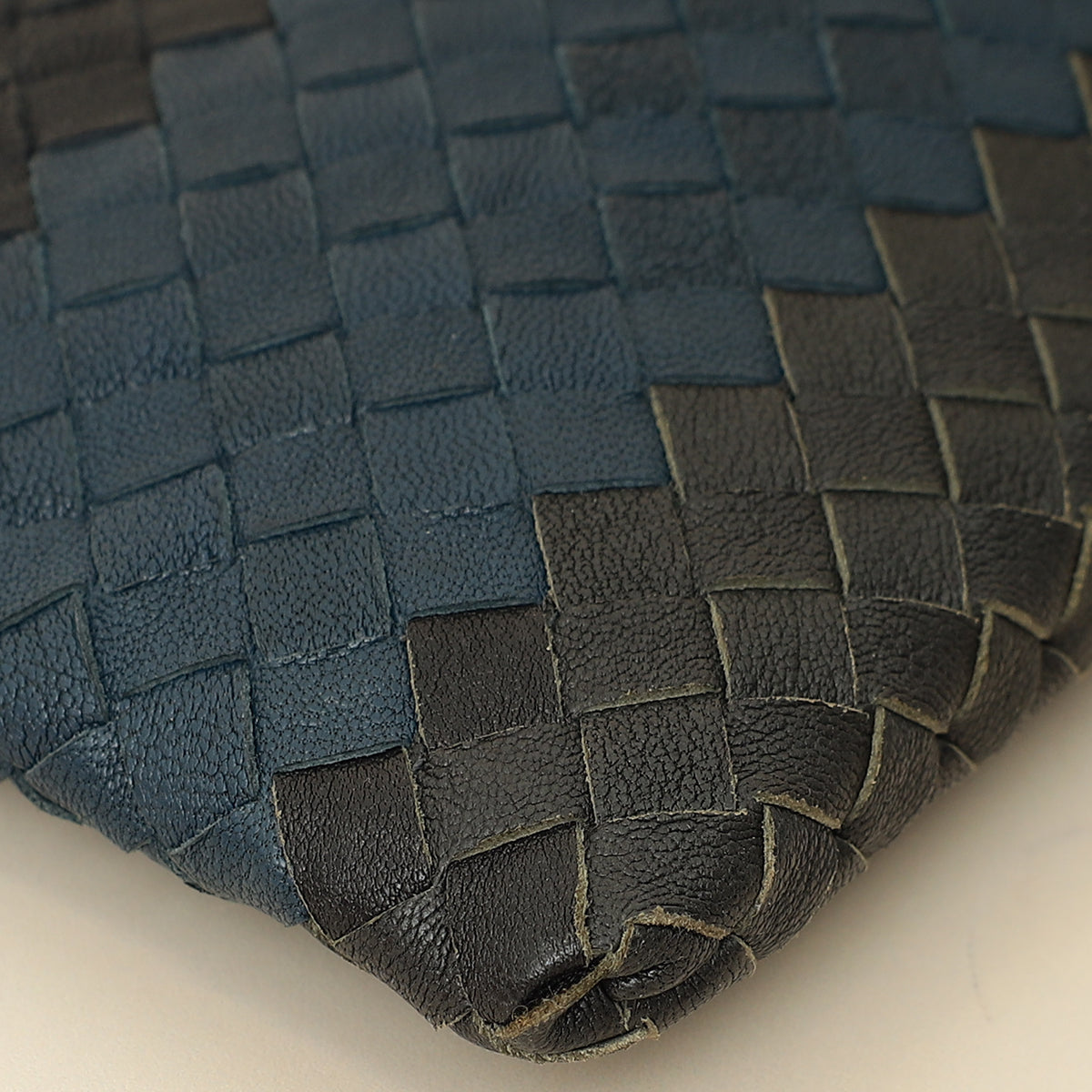 Bottega Veneta Tricolor Striped Intrecciato Zipped Pouch-Bottega Veneta-THE CLOSET