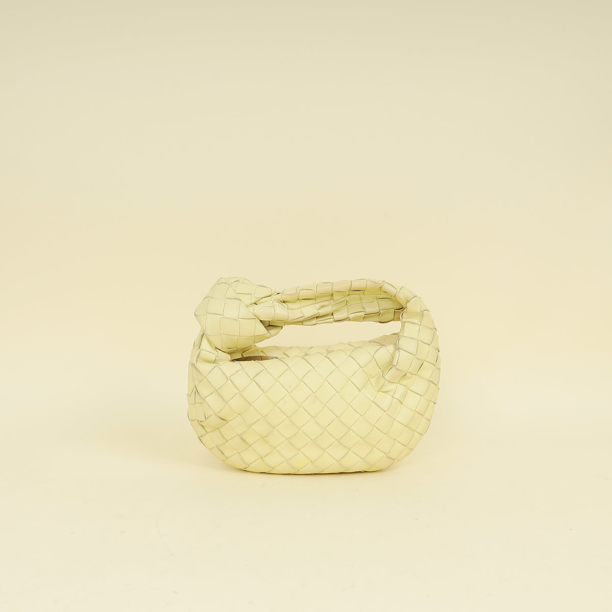 Bottega Veneta Pale Yellow Intrecciato Nappa Jodie Mini Bag
