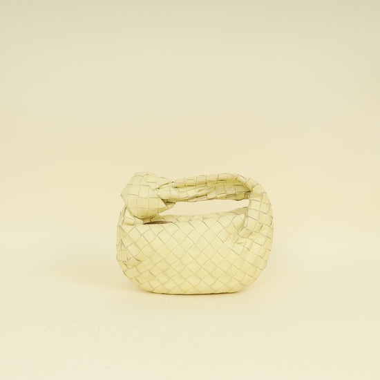 Bottega Veneta Pale Yellow Intrecciato Nappa Jodie Mini Bag