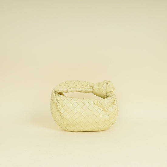 Bottega Veneta Pale Yellow Intrecciato Nappa Jodie Mini Bag