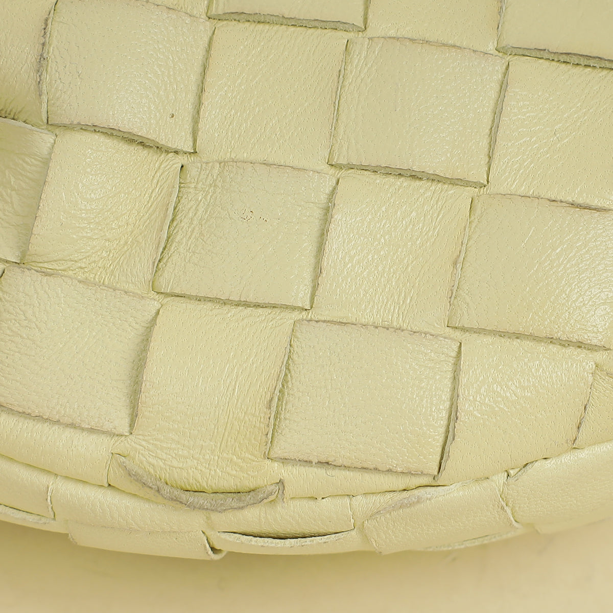 Bottega Veneta Pale Yellow Intrecciato Nappa Jodie Mini Bag