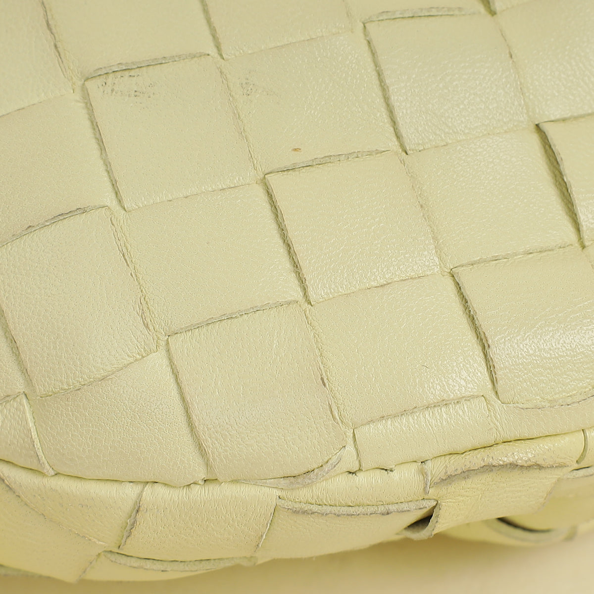Bottega Veneta Pale Yellow Intrecciato Nappa Jodie Mini Bag