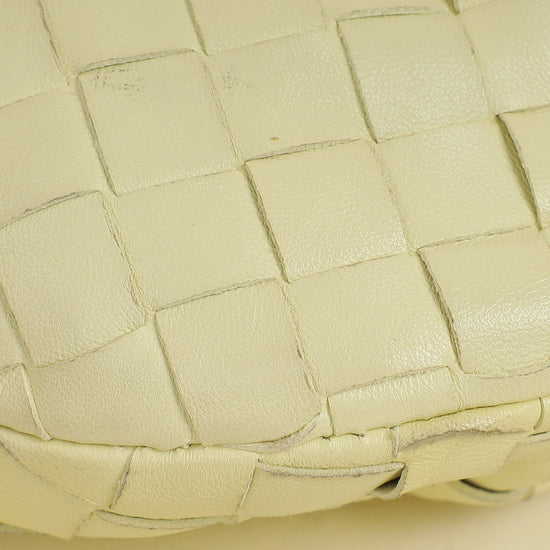 Bottega Veneta Pale Yellow Intrecciato Nappa Jodie Mini Bag