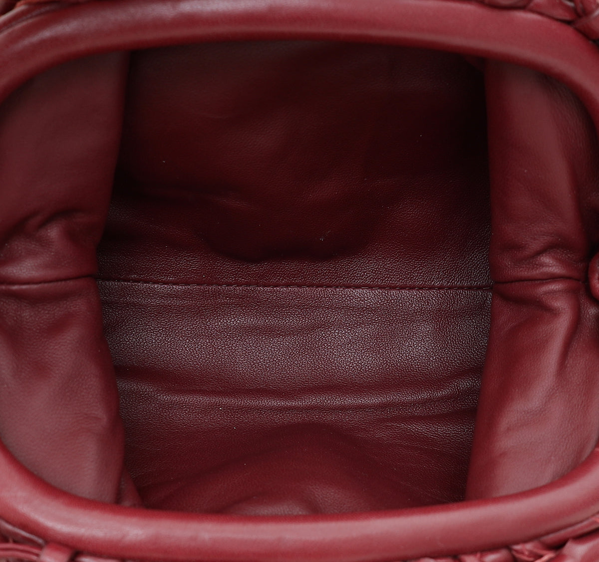 Bottega Veneta Burgundy Intrecciato Mini Pouch-Bottega Veneta-THE CLOSET