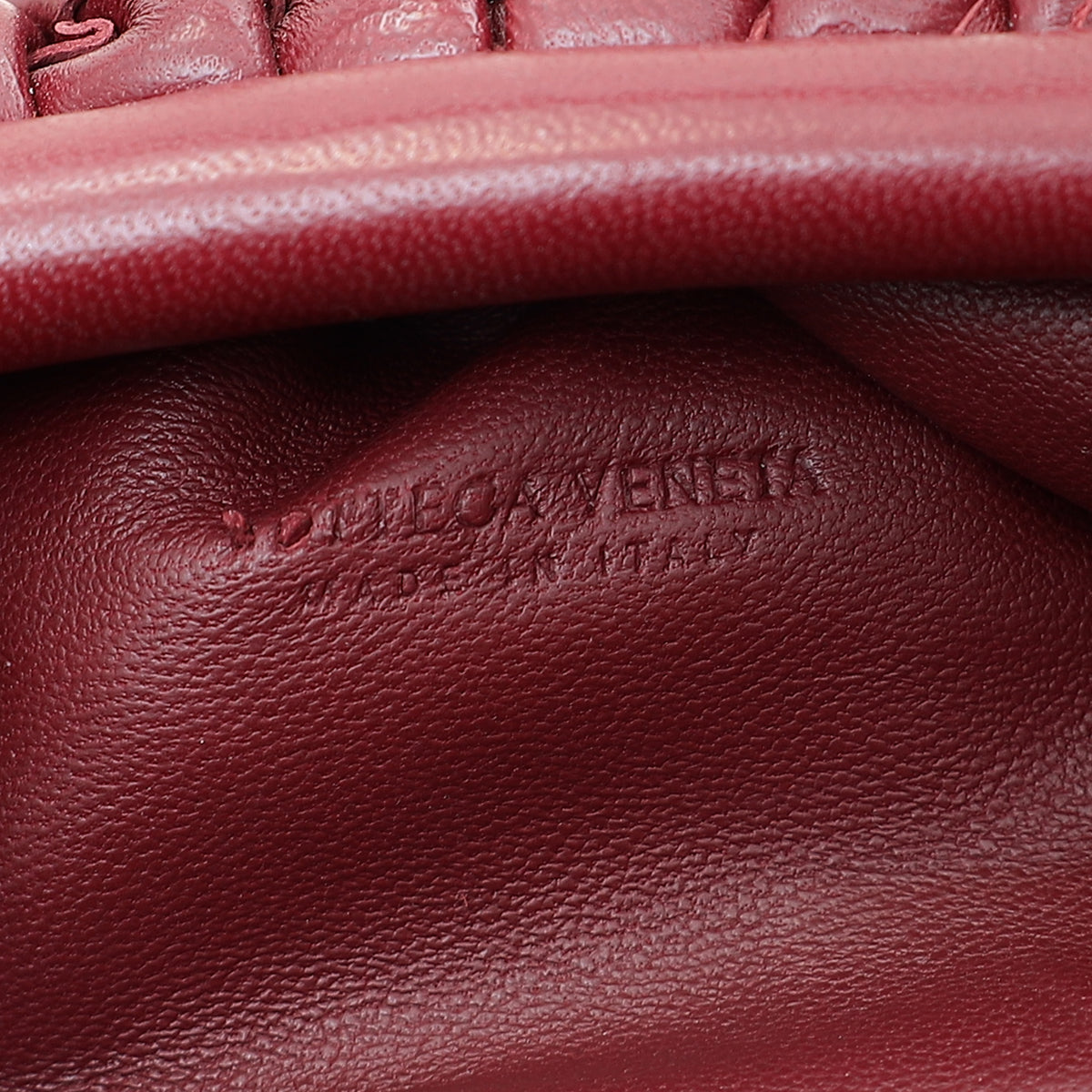 Bottega Veneta Burgundy Intrecciato Mini Pouch-Bottega Veneta-THE CLOSET