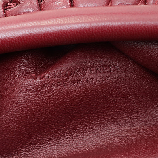 Bottega Veneta Burgundy Intrecciato Mini Pouch-Bottega Veneta-THE CLOSET