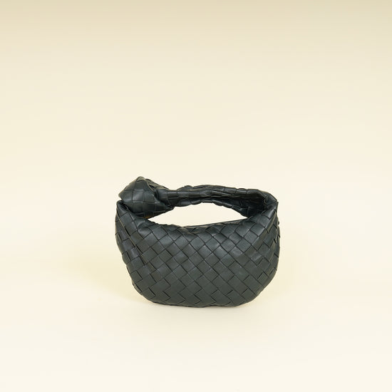 Bottega Veneta Dark Forest Green Intrecciato Mini Jodie Bag-Bottega Veneta-THE CLOSET