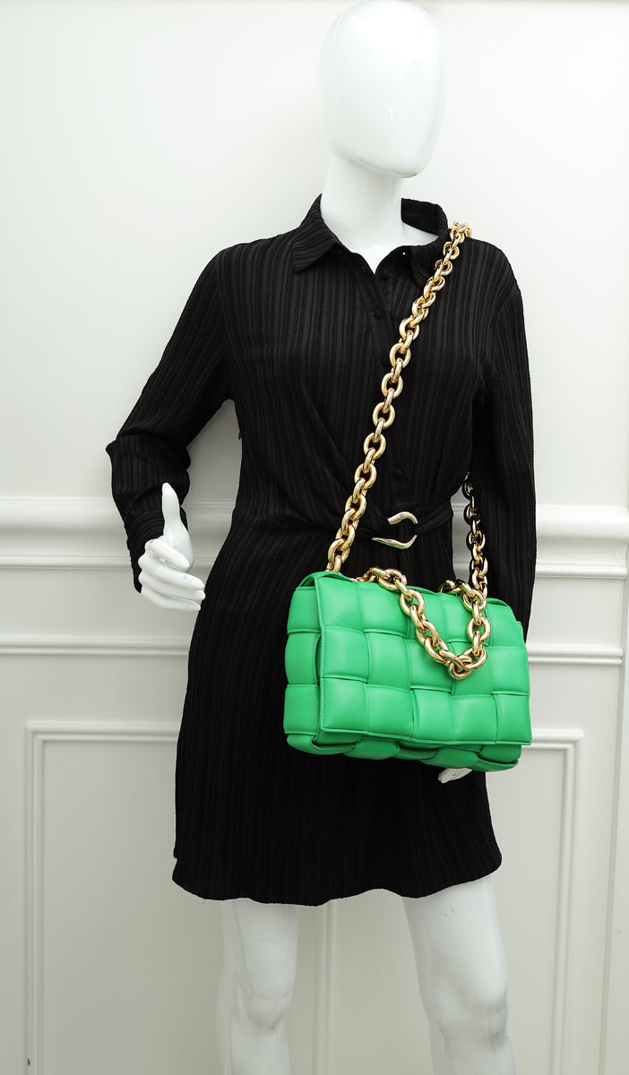 Bottega Veneta Parakeet Padded Chain Classic Cassette Bag-Bottega Veneta-THE CLOSET