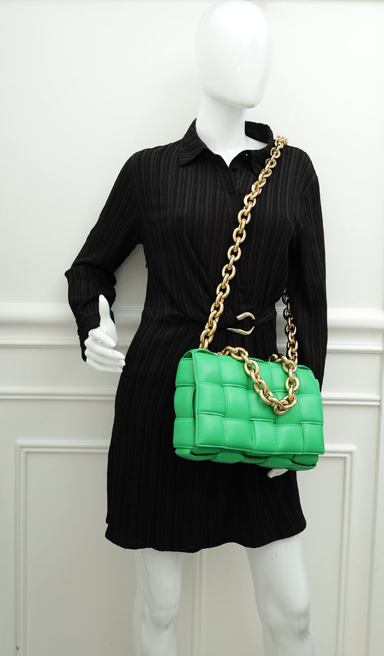 Bottega Veneta Parakeet Padded Chain Classic Cassette Bag-Bottega Veneta-THE CLOSET