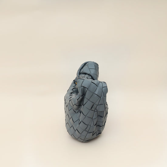 Bottega Veneta Grey Intrecciato Nappa Mini Jodie Bag-Bottega Veneta-THE CLOSET