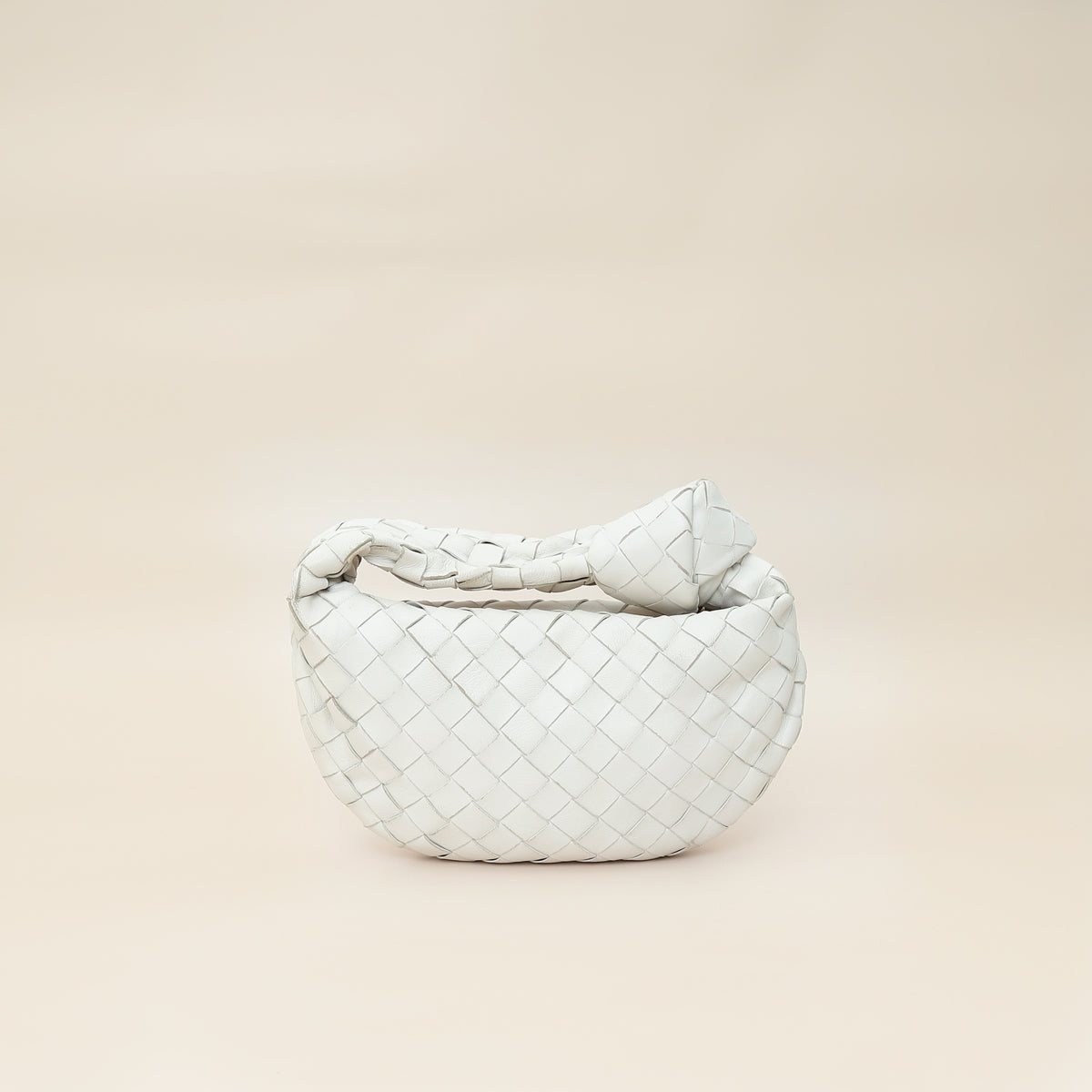 Bottega Veneta Chalk Intrecciato Nappa Mini Jodie Bag-Bottega Veneta-THE CLOSET