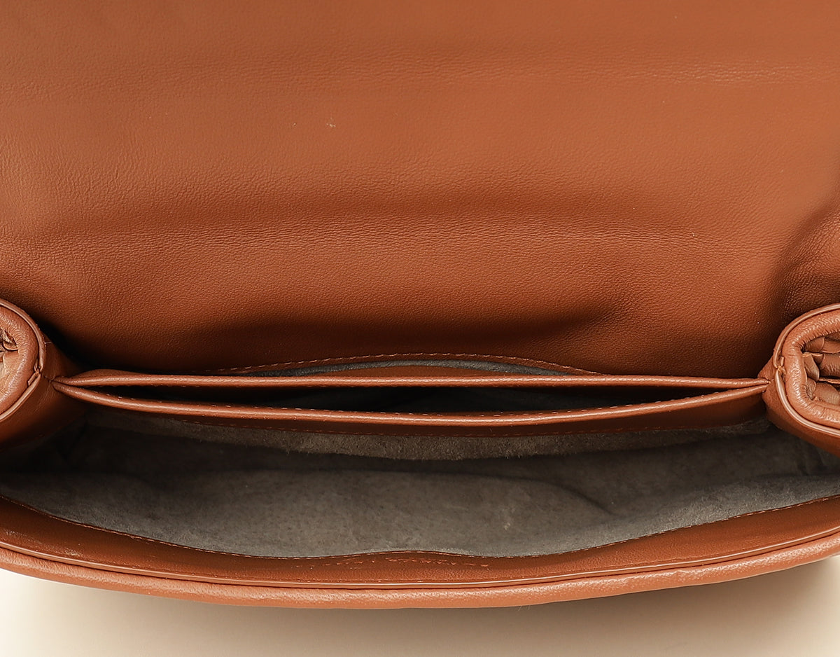 Bottega Veneta Brown Intrecciato Olimpia Bag-Bottega Veneta-THE CLOSET