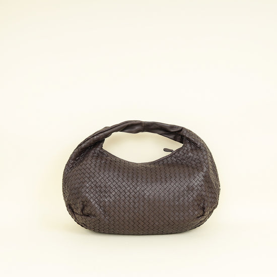 Bottega Veneta Chocolate Brown Intrecciato Hobo Large Bag