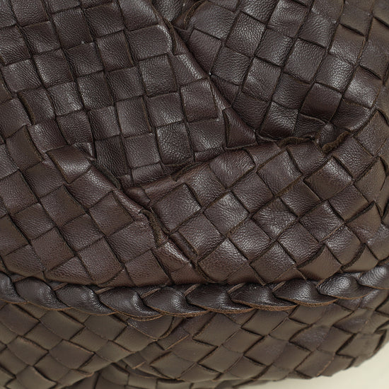 Bottega Veneta Chocolate Brown Intrecciato Hobo Large Bag