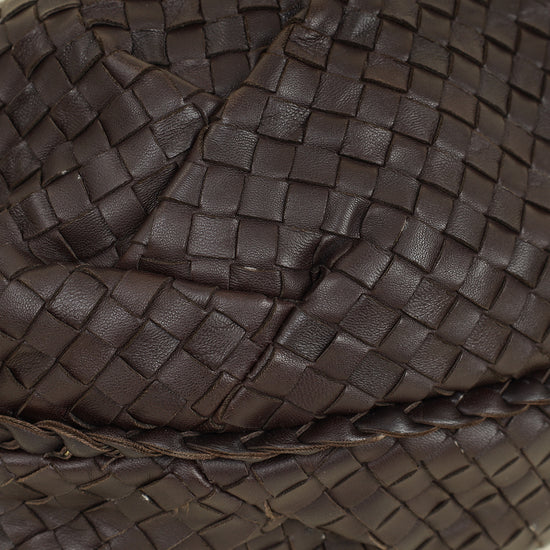 Bottega Veneta Chocolate Brown Intrecciato Hobo Large Bag