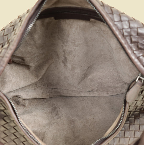 Bottega Veneta Chocolate Brown Intrecciato Hobo Large Bag
