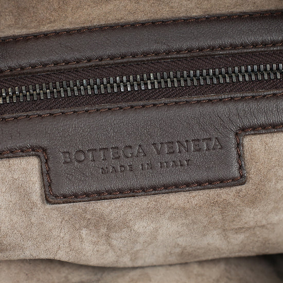 Bottega Veneta Chocolate Brown Intrecciato Hobo Large Bag