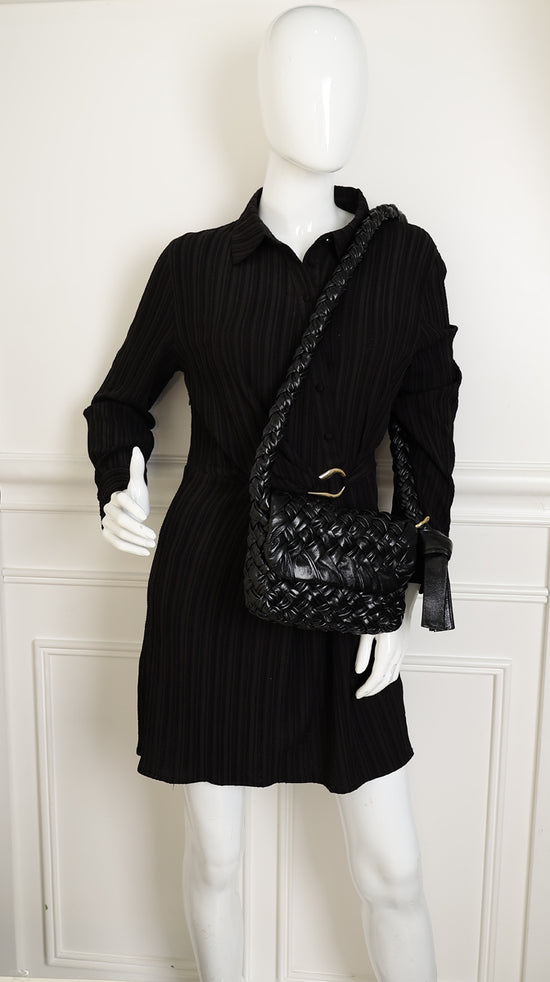 Bottega Veneta Black Kalimero Città Small Shoulder Bag-Bottega Veneta-THE CLOSET