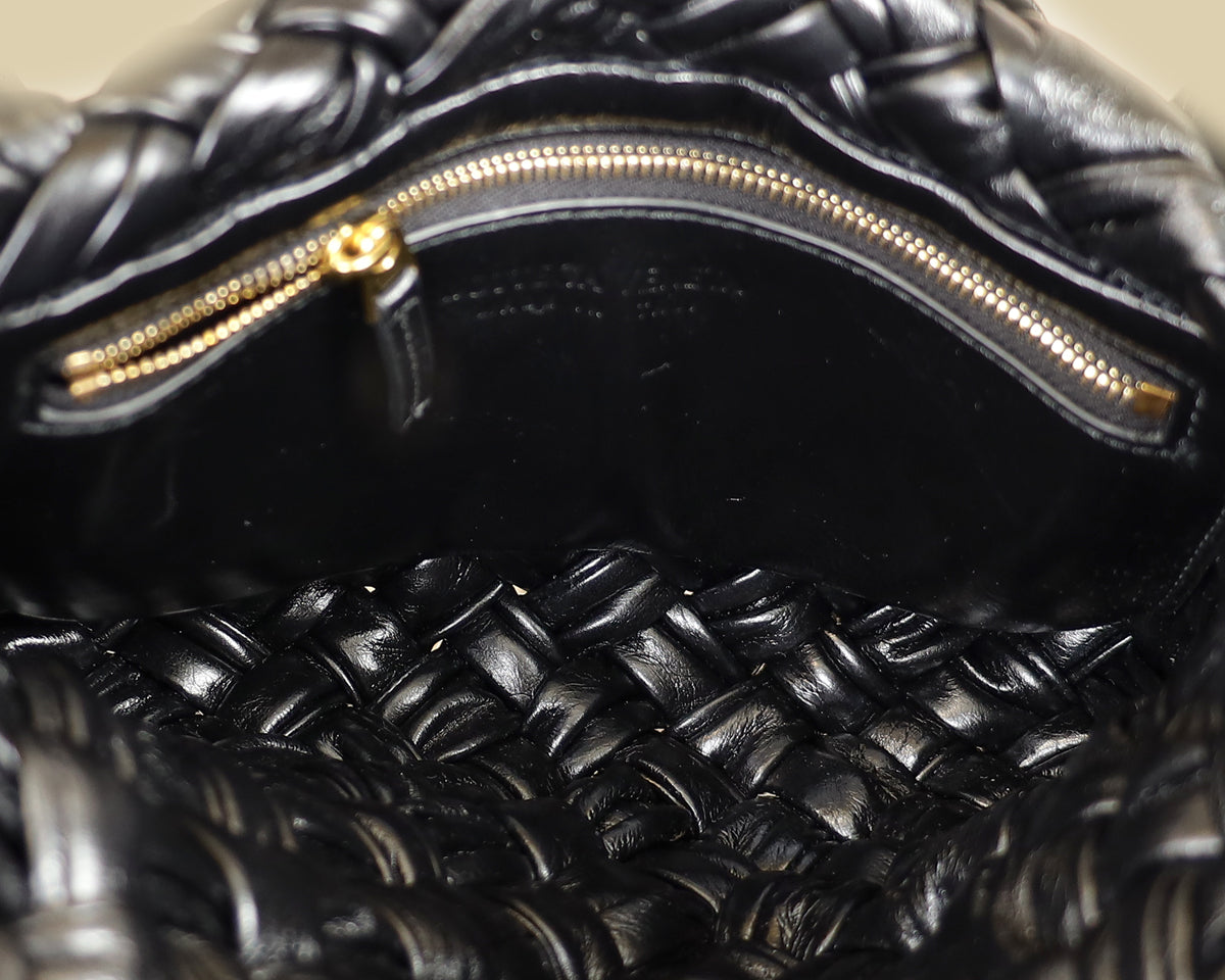 Bottega Veneta Black Kalimero Città Small Shoulder Bag-Bottega Veneta-THE CLOSET