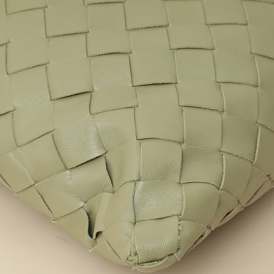 Bottega Veneta Travertine Intrecciato Hop Hobo Bag-Bottega Veneta-THE CLOSET